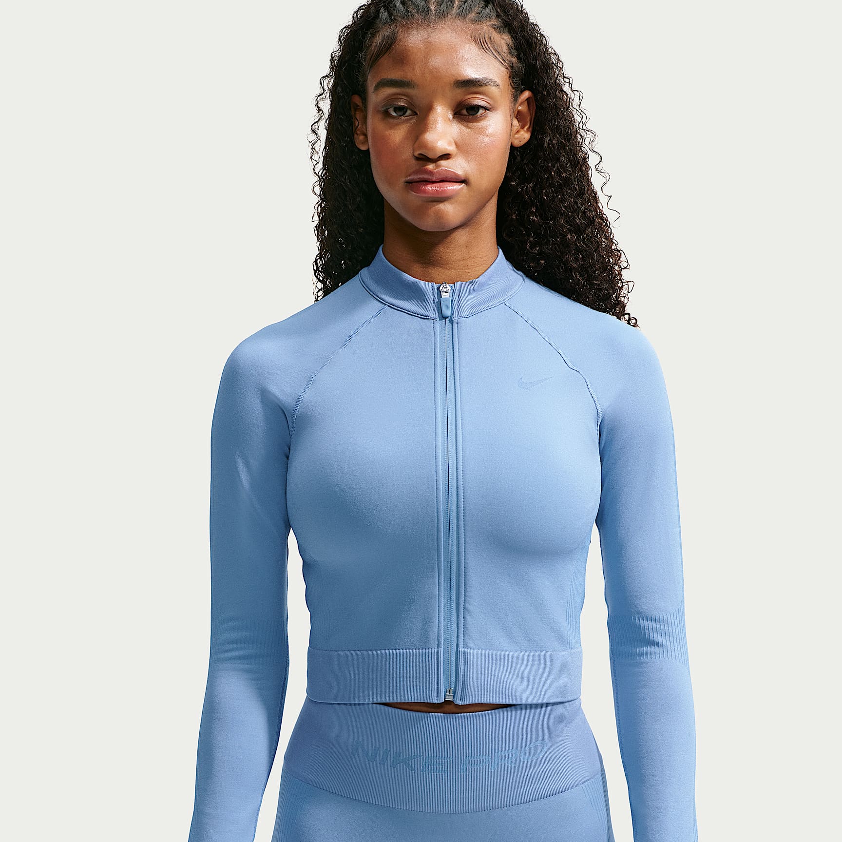 Nike Pro Seamless Women's Full-Zip Training Top. Nike SI